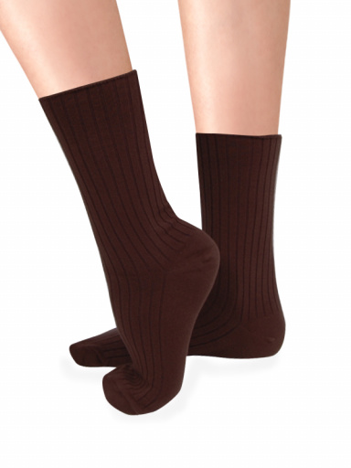Calcetines cortos con mini rayas para mujer - Rayas/Oliva jaspeado · FIGS