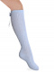 Calcetines altos labrados con lazo trasero Azul Bebe Babyblue