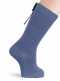 Calcetines altos lisos con lazo trasero Azul Francia Bluefrance