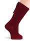 Calcetines altos lisos con lazo trasero Granate Maroon