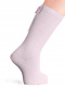 Calcetines altos lisos con lazo trasero Rosa Pink