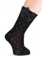 Calcetines altos perle calado plumeti con lazo de raso doble Marino Navyblue